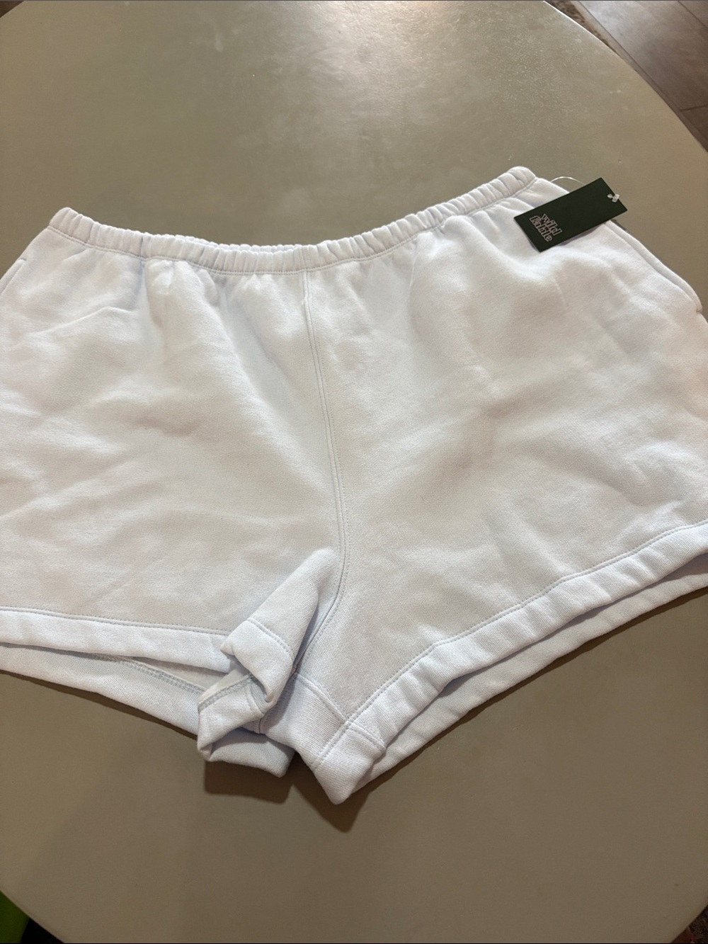 Women’s Baby Blue Elastic Waist Lounge Shorts